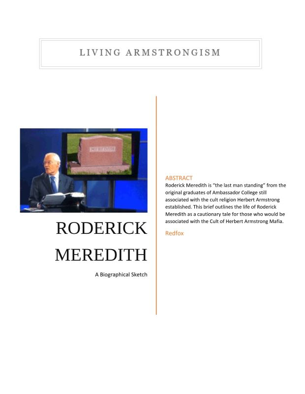 Roderick Meredith a Biographical Sketch
