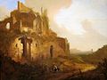 'An Italianate Landscape with Ruins and an Artist Sketching' by Bartholomeus Breenbergh, Dayton.JPG