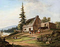 'A Pioneer Homestead', oil painting by Cornelius Krieghoff, 1854.jpg