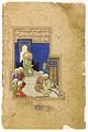 'Abid(attributed) The Prophet and the Persian physician. Folio from a Gulistan (Rosegarden) by Sa'di. Text dated 1468, paintings repainted ca. 1645, Freer and Sackler Gallery, Washington.jpg